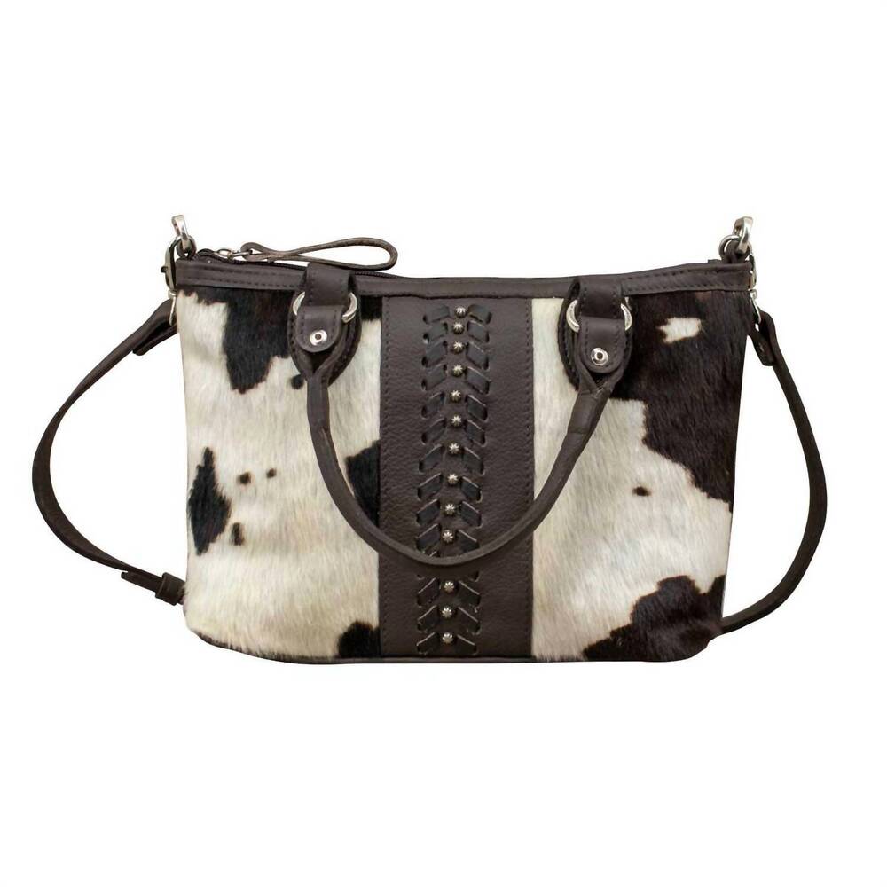 NEW AMERICAN WEST women's cowtown small zip-top satchel with conceal carry pocke